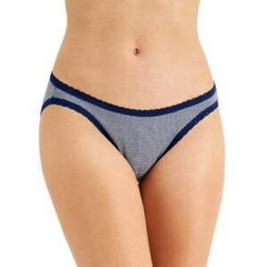 Jenni Women’s Lace Trim Bikini Underwear  Blue  Medium